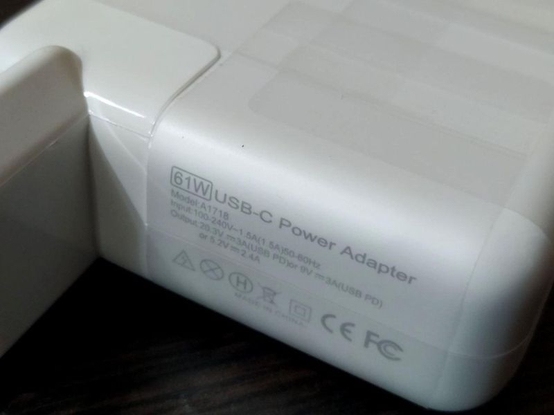 Блок живлення для ноутбука Apple 61W Type -C 09338 фото